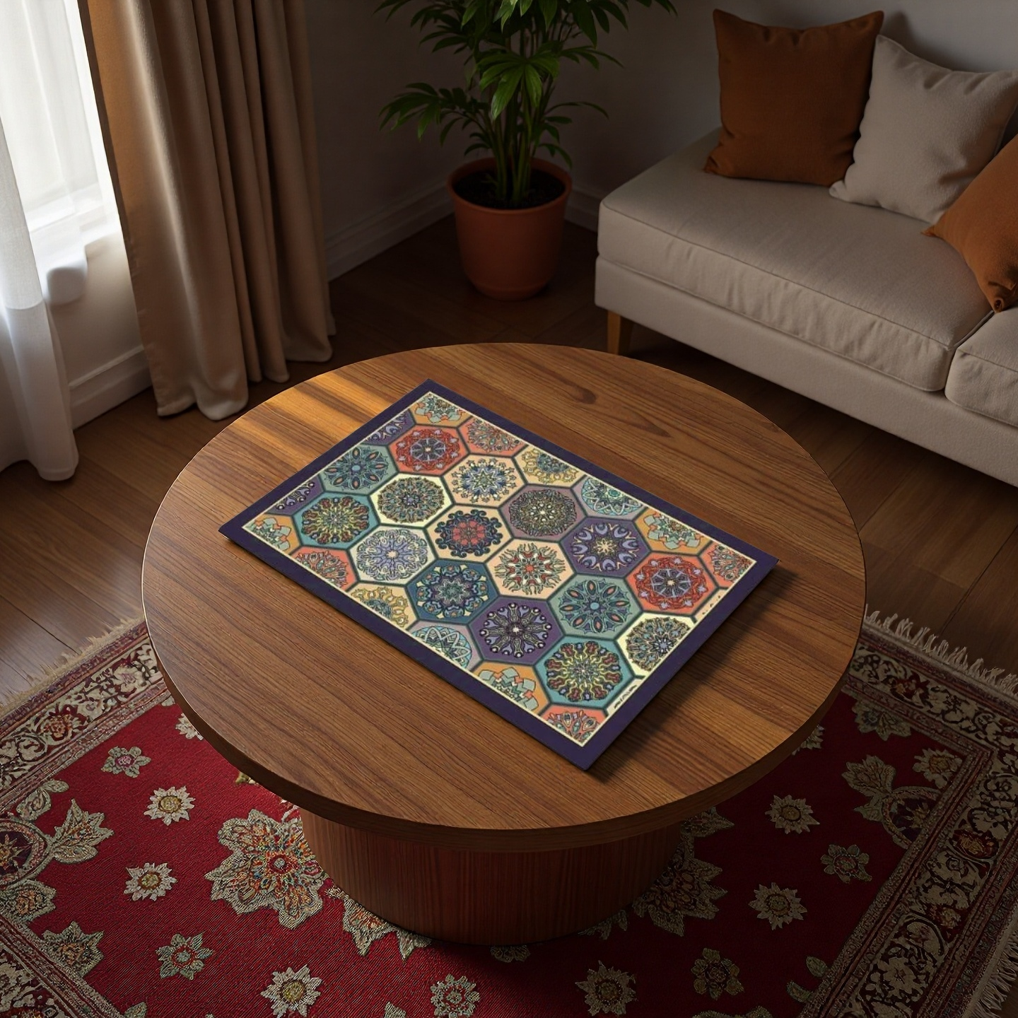 Moroccan Mosaic Anti-Slip Absorbent Dish Drying Mat
