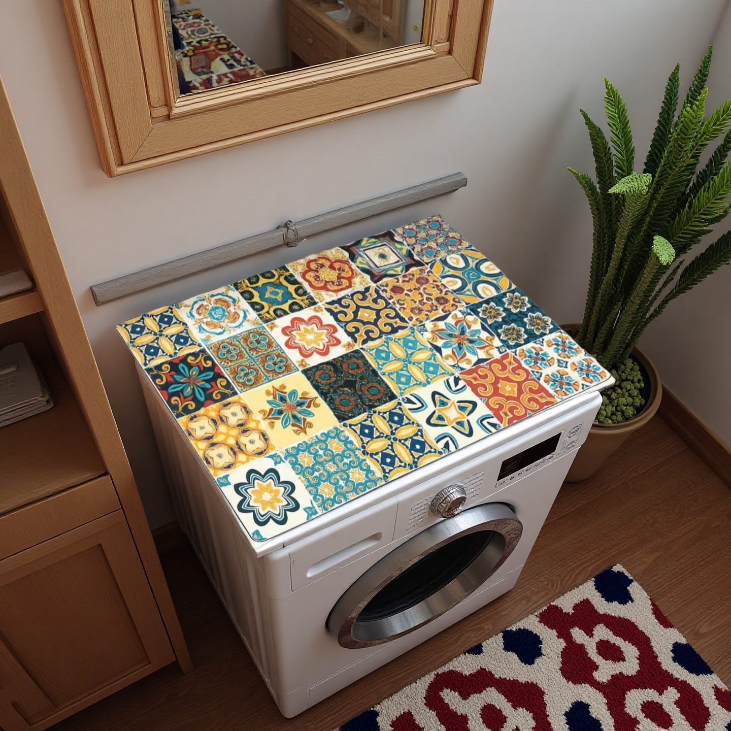 Moroccan Tile Washer Mat – Waterproof & Anti-Slip