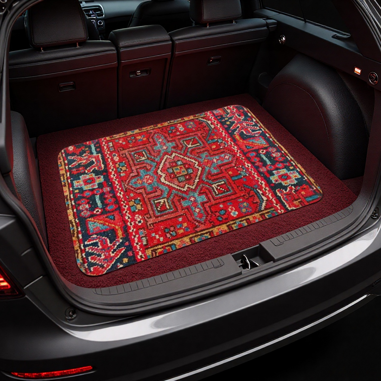Moroccan Trunk Mat β Velvet, Non-Slip, Waterproof