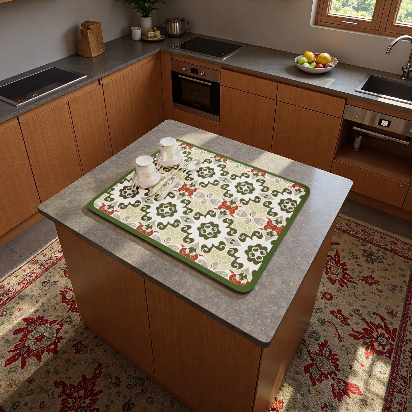 Moroccan Style Kitchen Dish Drying Mat