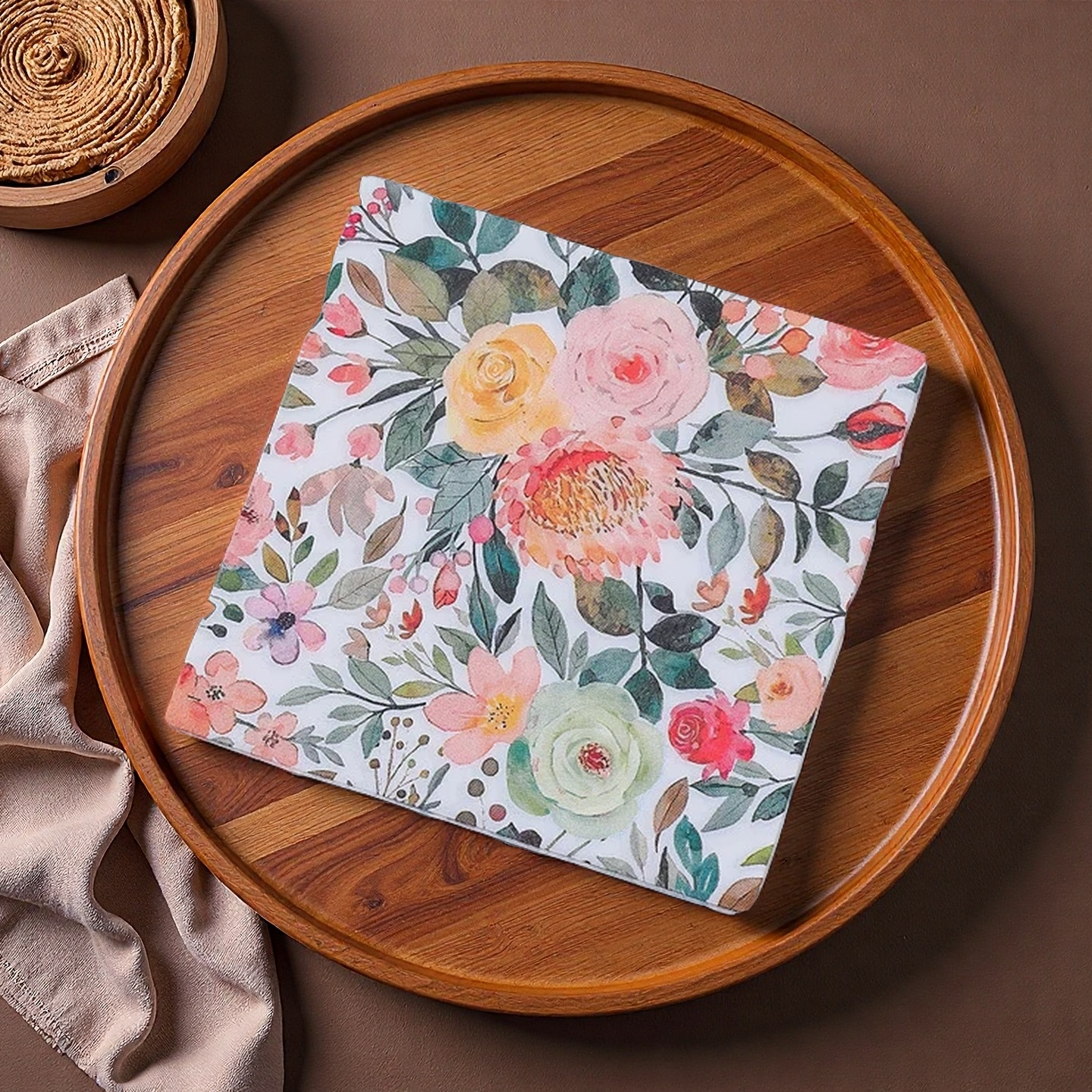 Floral Print Paper Napkins β Soft & Decorative