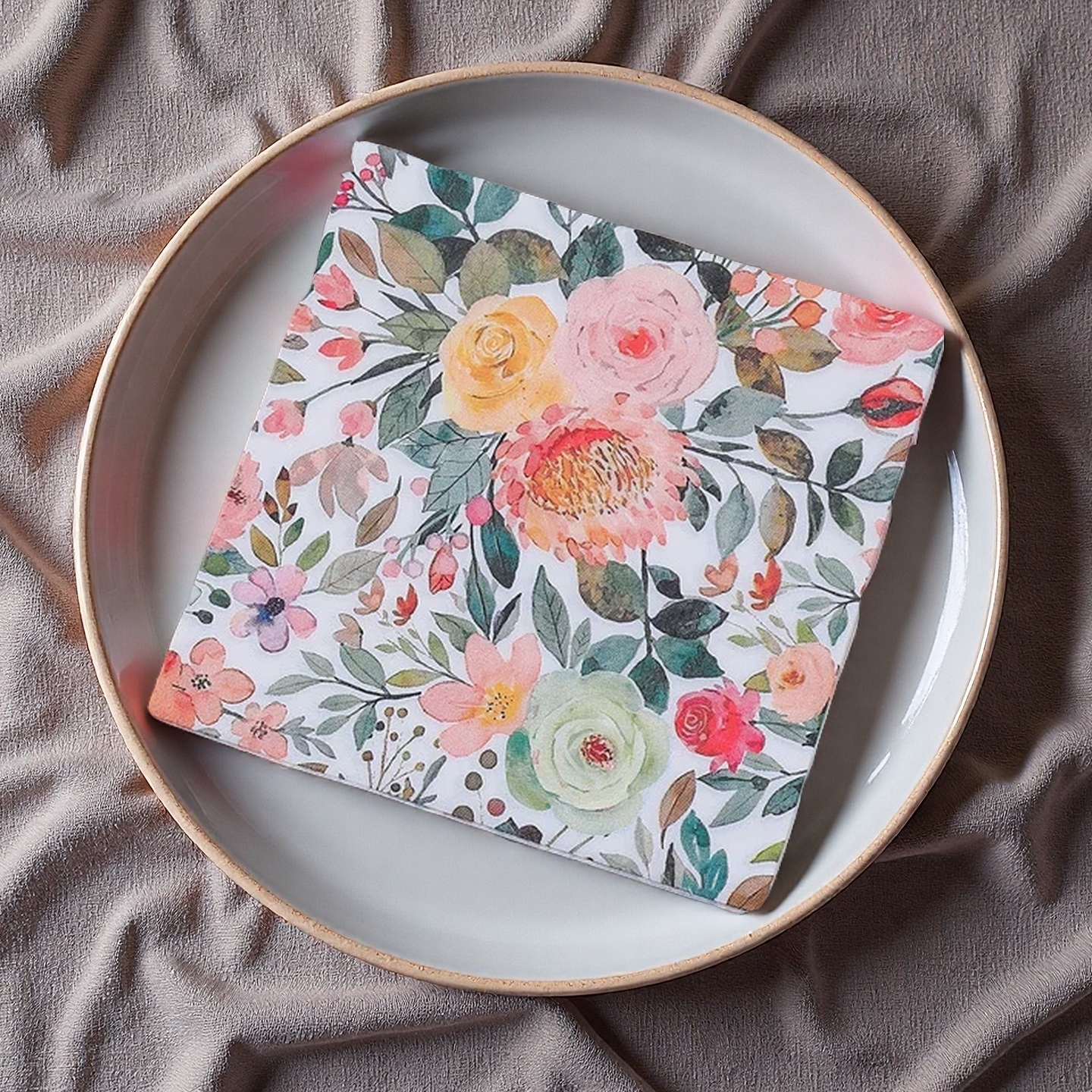 Floral Print Paper Napkins β Soft & Decorative
