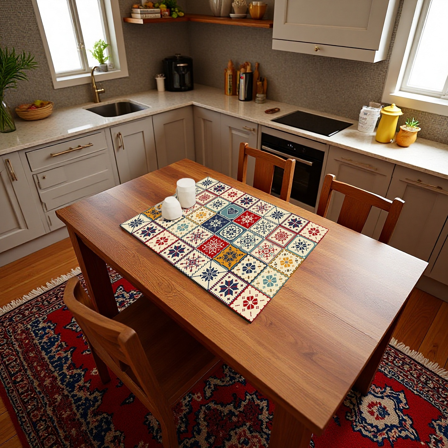 Moroccan Tile Countertop Mat – Absorbent & Non-Slip Drying Pad