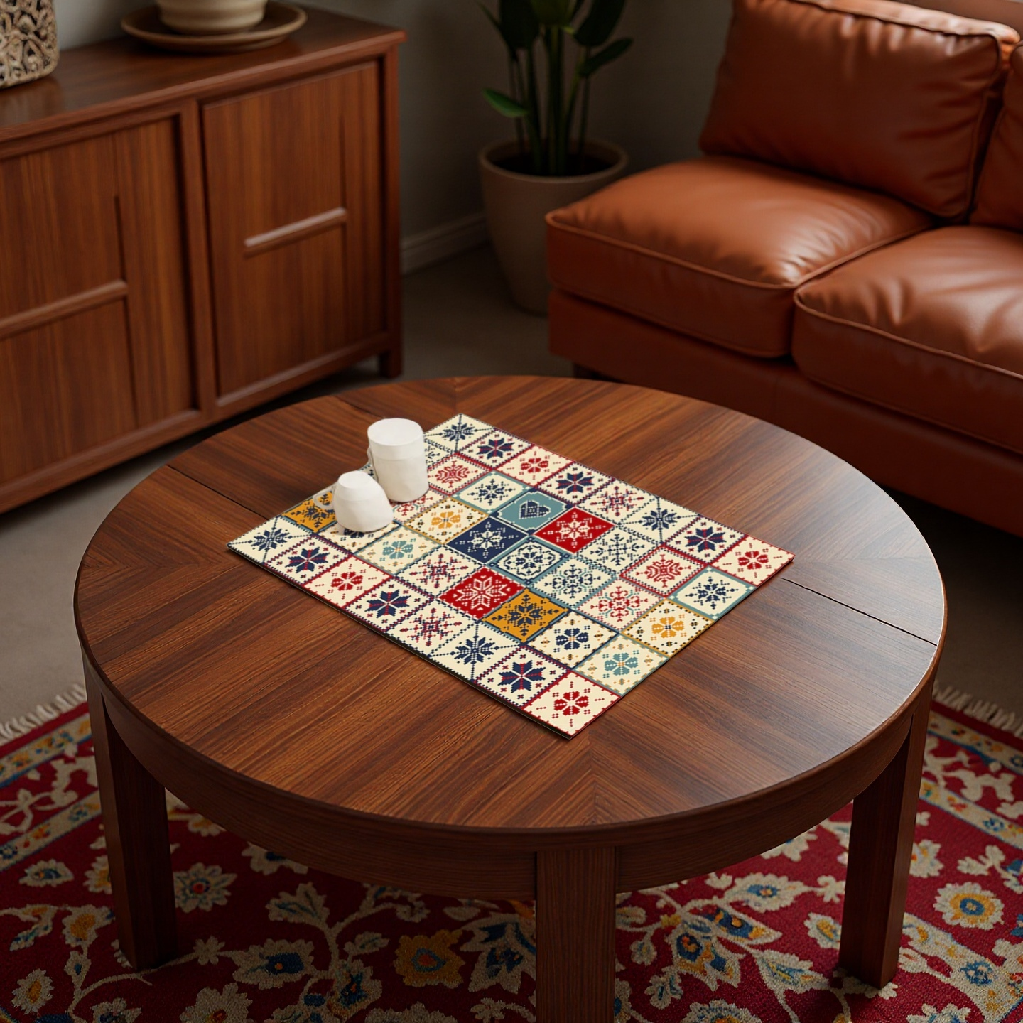 Moroccan Tile Countertop Mat – Absorbent & Non-Slip Drying Pad