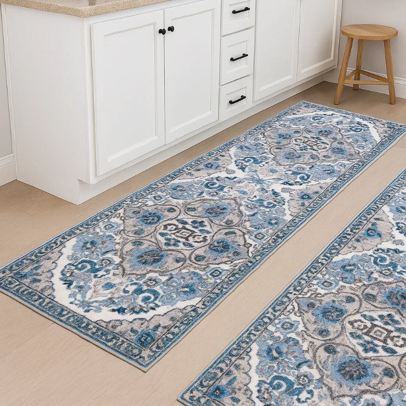 Kitchen Runner Rug β Blue Moroccan