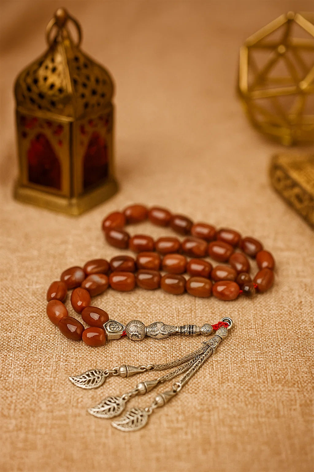 Agate Muslim Prayer Beads – 33 Beads