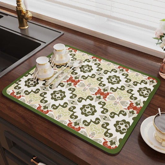 Moroccan Style Kitchen Dish Drying Mat