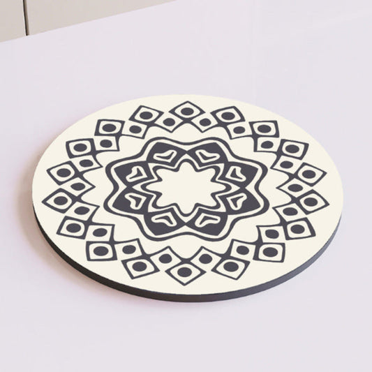 Moroccan Style Heat-Resistant Table Mat – Black Pattern