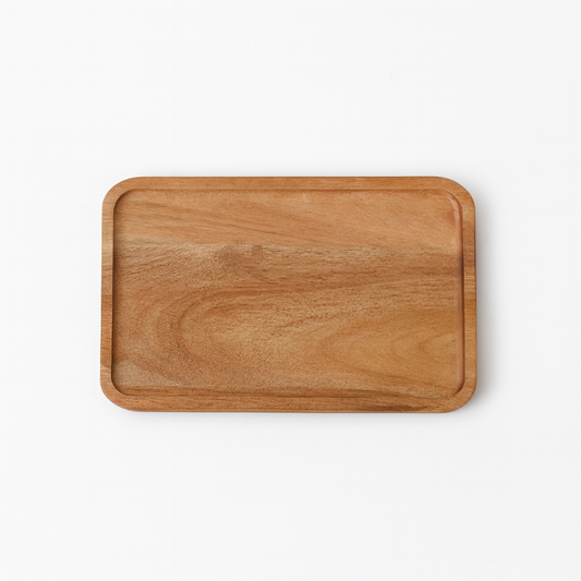 Natural Wooden Serving Tray – Rectangular