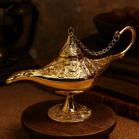 Golden Aladdin’s Magic Lamp – Decorative Ornament
