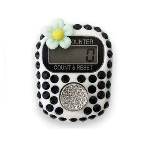 Rhinestone Finger Counter – LCD Display, Adjustable Ring